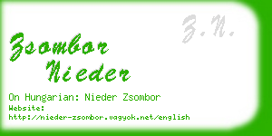 zsombor nieder business card